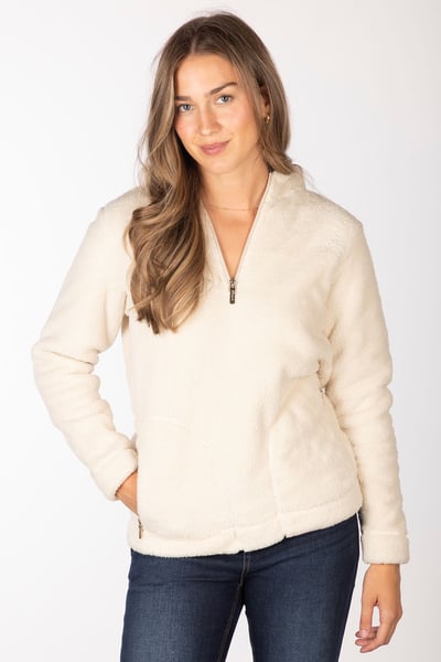 Ladies Hooded Fleece - Etton II - Cream