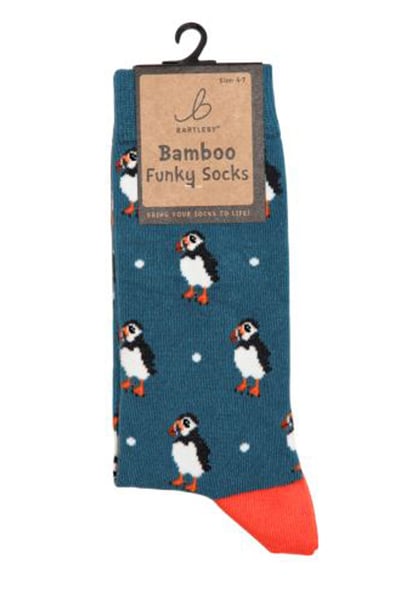 Calcetines funky de bambú para mujer - Frailecillos