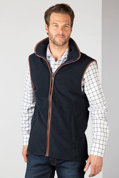 Men's Fleece Gilet - Harpham - Navy