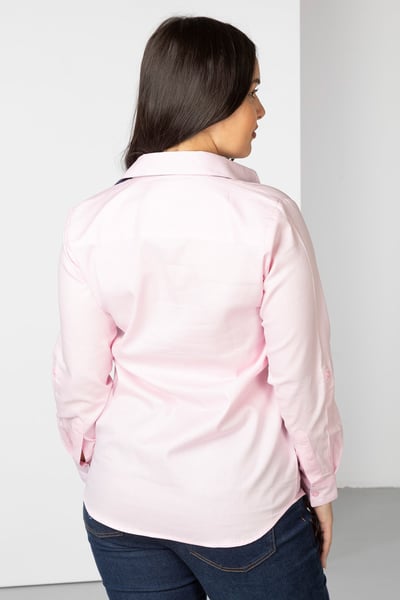 Damen Plain Overhead Country Shirt - Hannah - Rosa