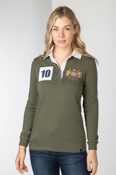 Damen-Rugby-Shirt - Cropton Plain - Khaki