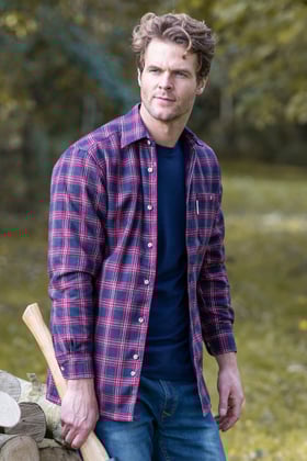 Camisas A Cuadros Venado Para Hombre - Camisa De Polar A Cuadros De Bfalo De Peso Pesado Talla Extragrande~p113205985