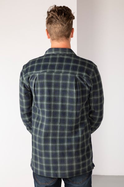 Men's Fleece Overshirt - Ulrome - Navy/Green