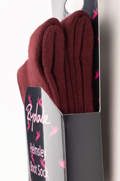 Calcetines altos para mujer - Helmsley - borgoña