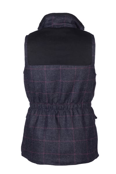 Ladies Tweed Waistcoat - Belton III - Navy Check