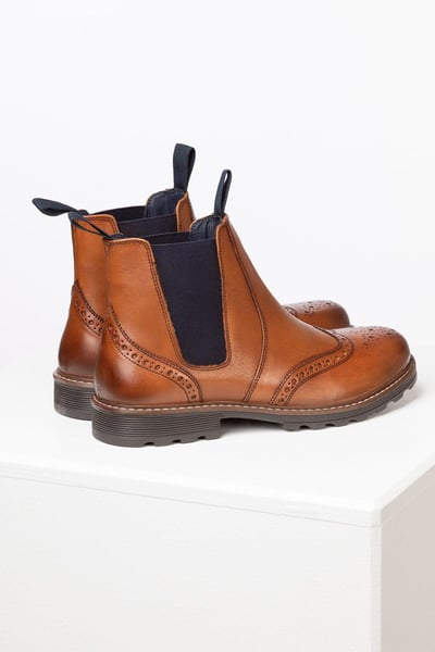 Herren Brogue Marktstiefel - Millington II - Bräunen