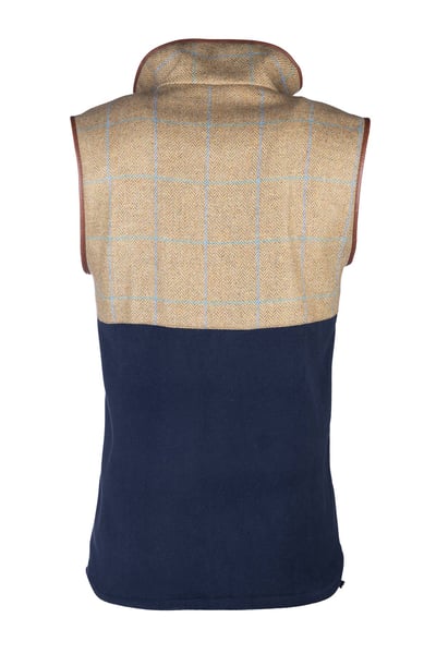 Men's Hybrid Country Waistcoat - Harpham - Navy/Skipton