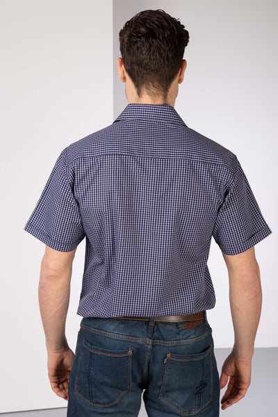 Men's Short Sleeved Checked Shirts - Helmsley Check