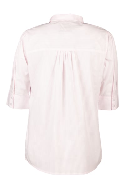 Ladies Short Sleeved Shirt - Ivy - Pink Stripe