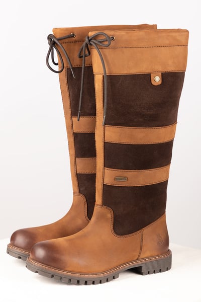 Men's Tall Leather Boots - Tullymore - Dark Tan