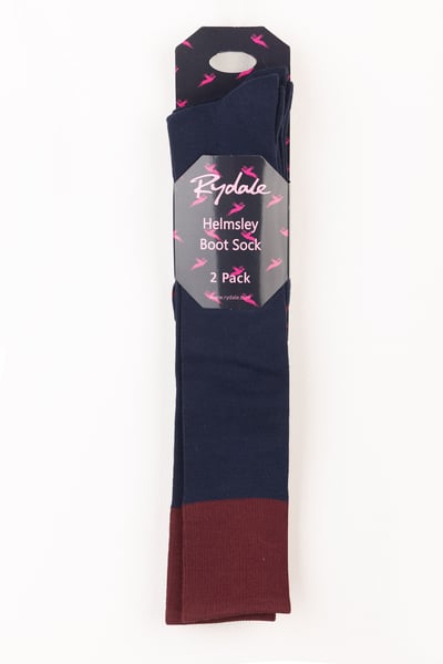 Hohe Stiefelsocken für Damen – Helmsley - Marine