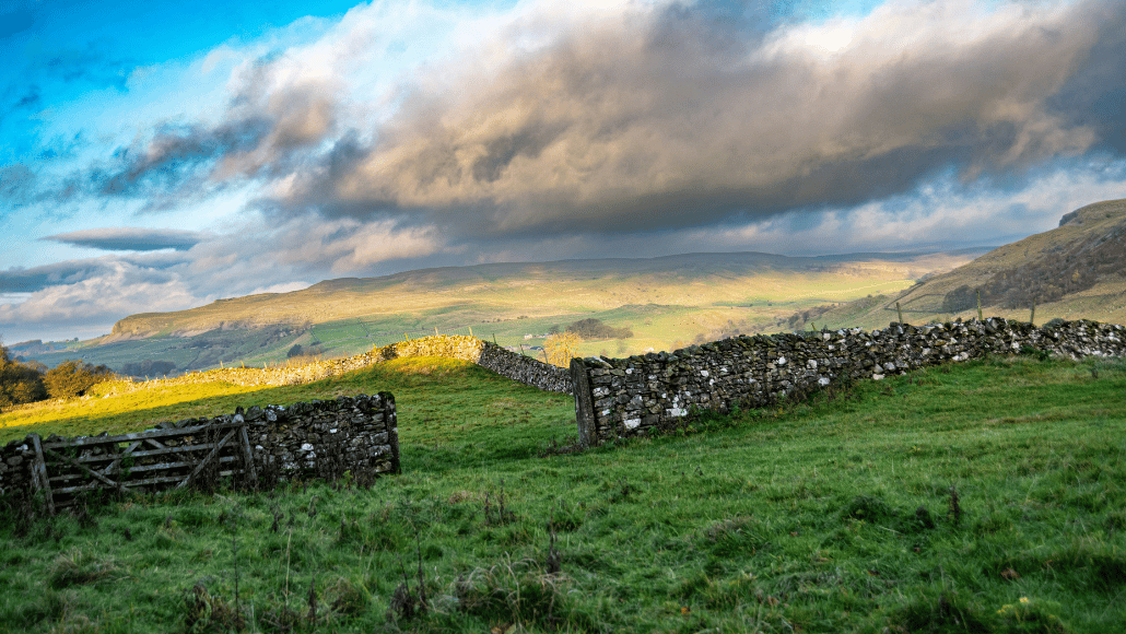 Sanfte Hügel in den Yorkshire Dales