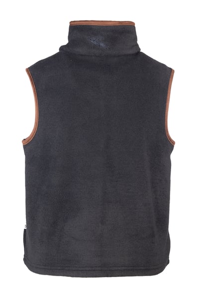 Junior Fleece Waistcoat - Huggate - Tractor Ink/Red
