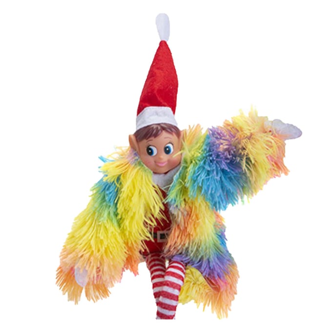 Elf Behavin' Badly Rainbow Fur Coat | Funky Elves | Dress Up UK