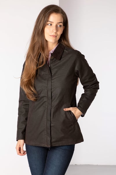 Ladies Wax Jacket - Cawood - Brown