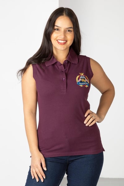 Ärmelloses Damen-Poloshirt Charlie - Damson