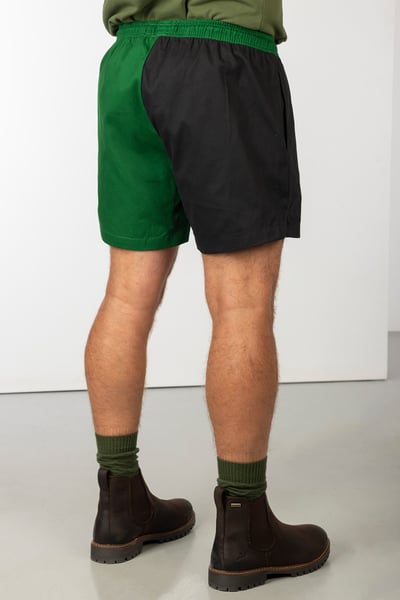 Herren-Rugbyshorts mit Viertelschnitt - Ganton - Grün/Schwarz
