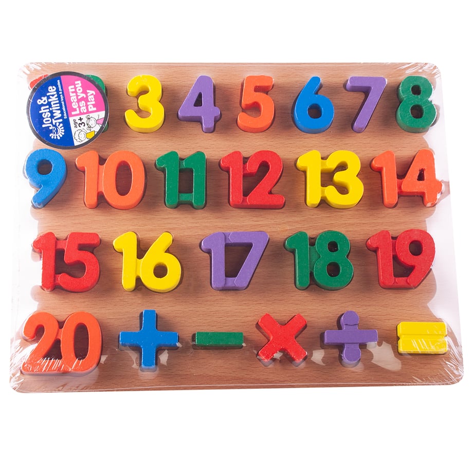 Josh & Twinkle Chunky Wooden Number Puzzle | Educational Puzzle UK