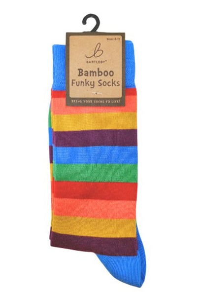 Men's Bamboo Funky Socks - Bold Stripes