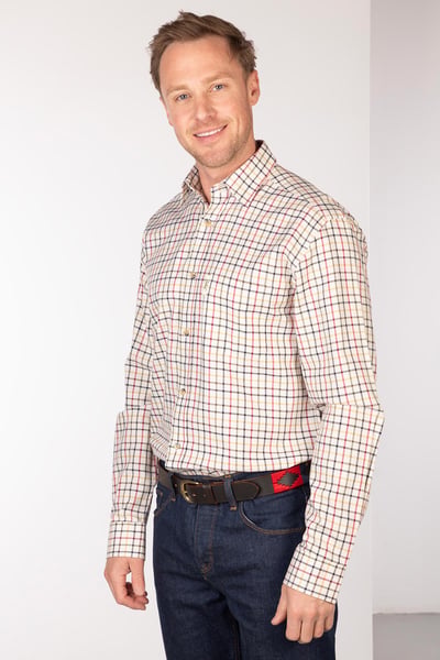 Men's Checked Shirts - Sledmere - Red Mix