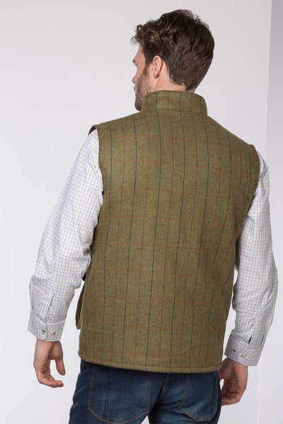 Men's Tweed Gilet - Derby Tweed - Moorland