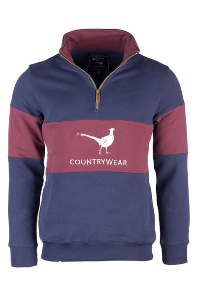 Men's Sweatshirt - Byland - Pheasant Navy/Wine/Navy