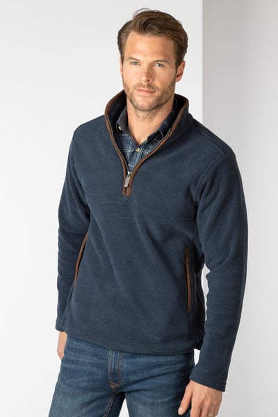 Overhead-Fleece für Herren – Huggate - Marine Marl