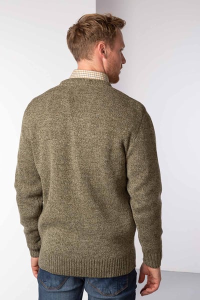 Men's Wykeham Pheasant V Neck Shooting Jumper - Derby Tweed
