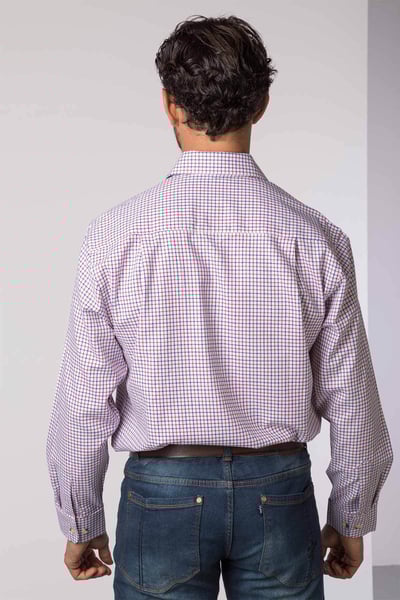 Men's Shipley Country Check Shirts - Shipley Blue/Red