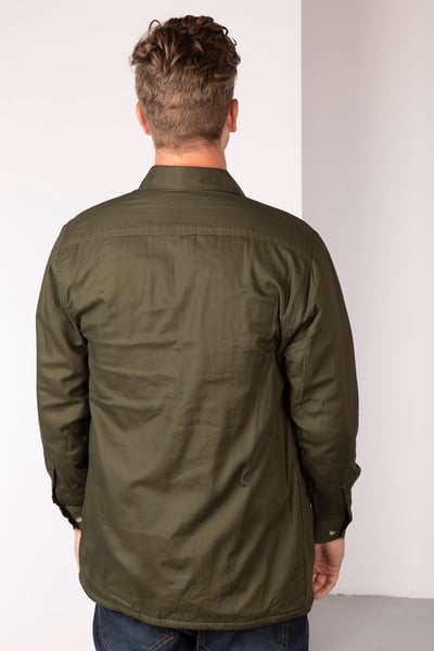 Men's Fleece Lined Shirt - Dark Khaki