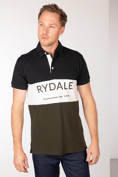 Men's Polo Shirt - Byland - Rydale Olive/White/Black