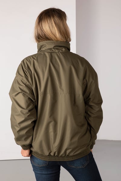 Ladies Fleece Lined Bomber Jacket - Olive