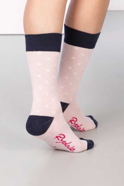 Ladies Polka Dot Ankle Socks - Sorbet