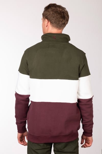Men's Sweatshirt - Byland - Pheasant Wine/White/Olive