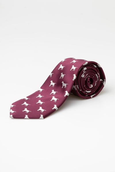 Labrador-Country-Krawatte für Herren – Danby - Rotwein