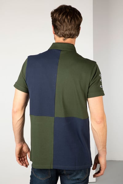 Gevierteltes Herren-Poloshirt – Ganton - Olive