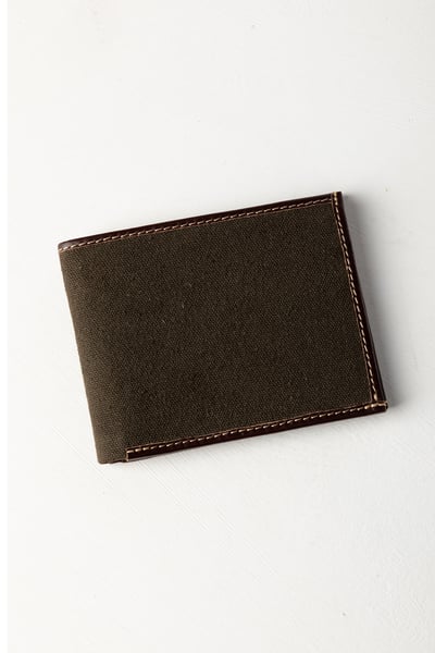 Men's Canvas Bifold Wallet - Sledmere - Brown