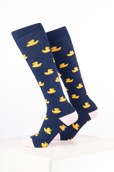 Women’s Bird Welly Socks - Rubber Duck Denim