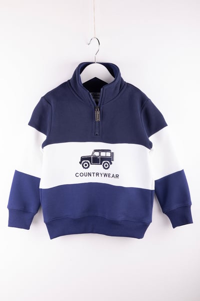 Boys Toddler Sweatshirt - Byland II - 4X4 Navy/White/Denim