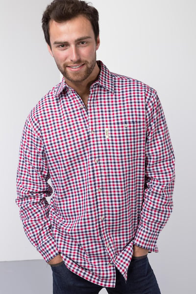 Men's Fleece Lined Shirt - Richmond Red/Navy - Richmond Red/Navy