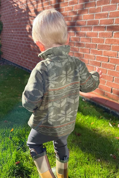 Kleinkind Overhead Fair Isle Fleece - Kelk - Olive