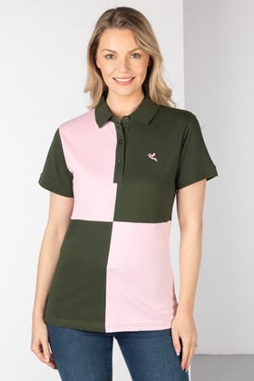 Ladies Quartered Polo Shirt - Ganton