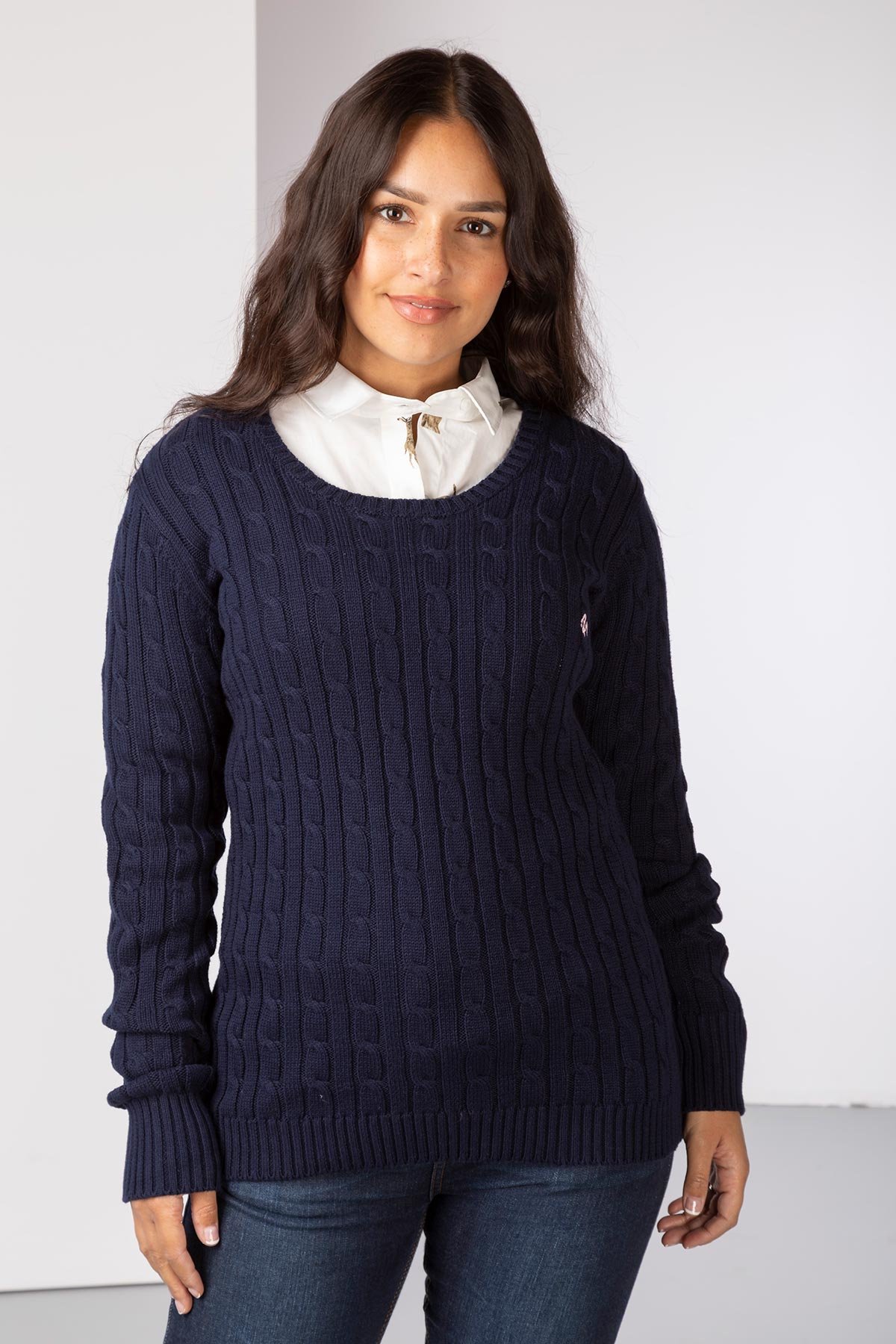 Ladies round neck jumper online