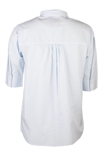 Ladies Short Sleeved Shirt - Ivy - Blue Gingham
