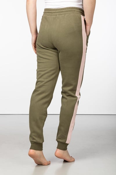 Women's Striped Loungewear Joggers - Arram - Khaki