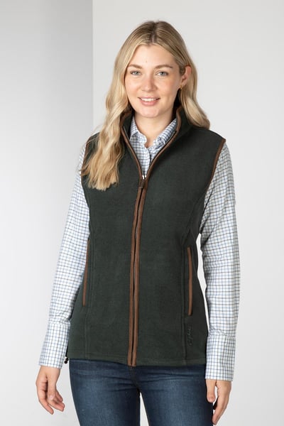 Ladies Premium Fleece Waistcoat - Huggate - Marl Forest