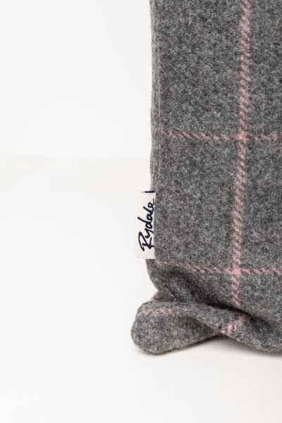 Country Tweed Patterned Cushion Cover - Grey