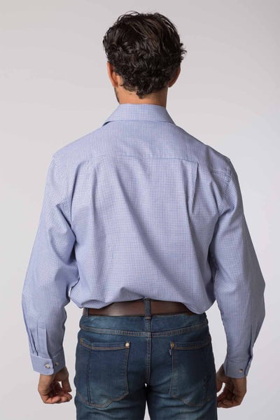 Ilkley Country Check-Hemden für Herren - Ilkley Blau/Weiß