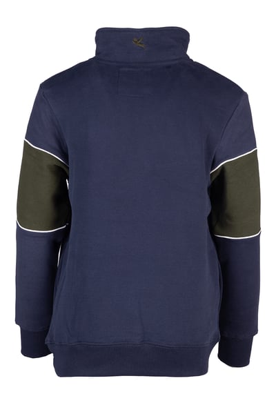 Boys Quarter Zip Sweatshirt - Byland - Tractor Navy