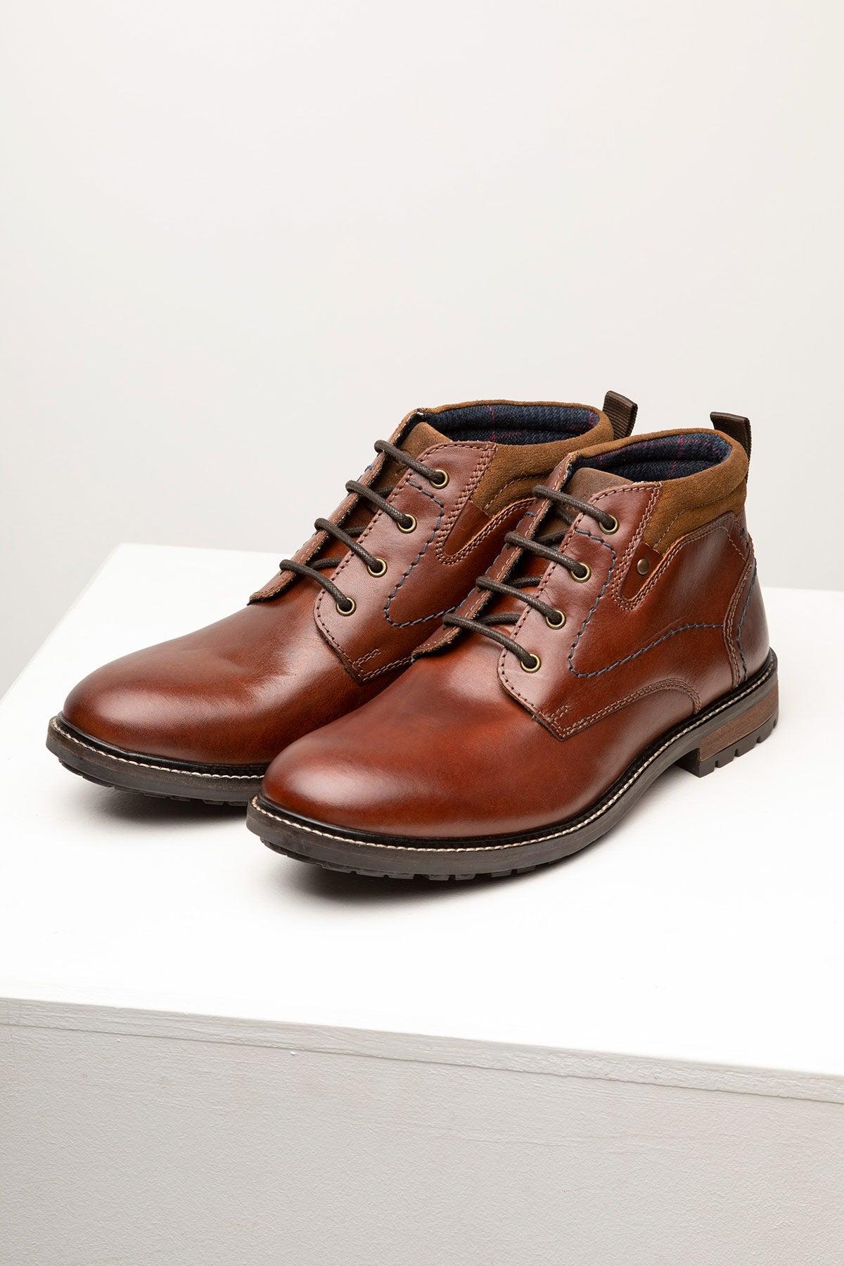 mens distressed lace up boots